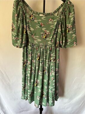 Disney Box Lunch New Mulan Icons All over Smock Dress M